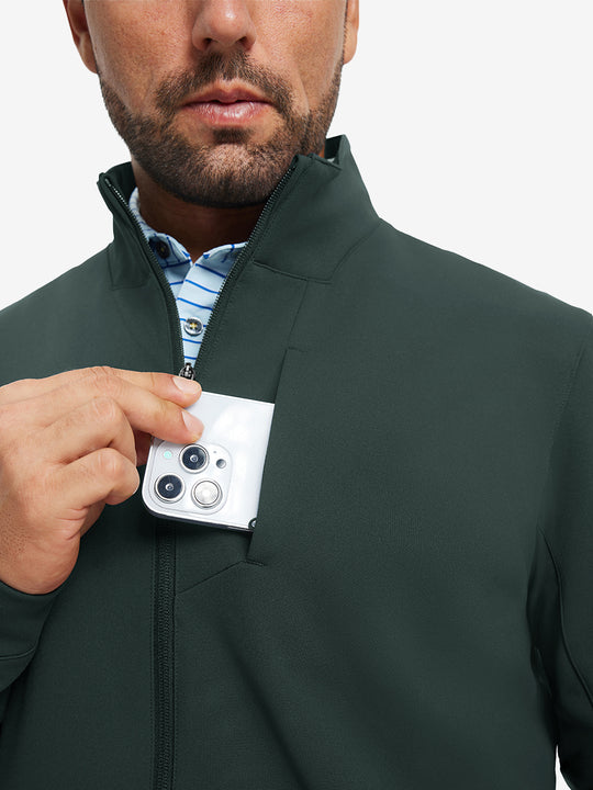 Water-Resistant Zip Up Golf Jacket