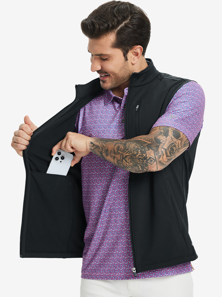 Water-Resistant Fleece Golf Vests