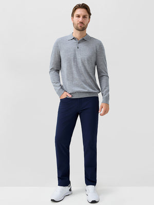 Pure Merino Wool Knit Sweater Polo Shirts