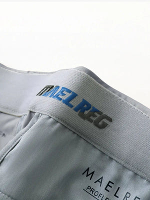 LIGHT GREY Water Resistant Everyday Pants close-up of waistband inner logo detail