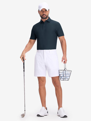 Dry Fit Waffle Textured Collared Golf Shirts