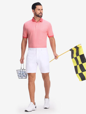 Moisture Wicking Jacquard Golf Shirts