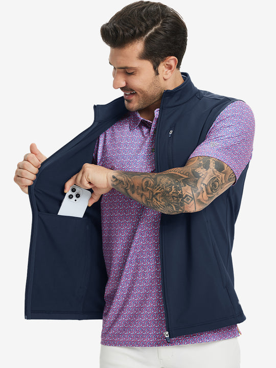 Water-Resistant Fleece Golf Vests