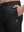Front zipper pocket detail of black superion softness mesh joggers with zipper pockets