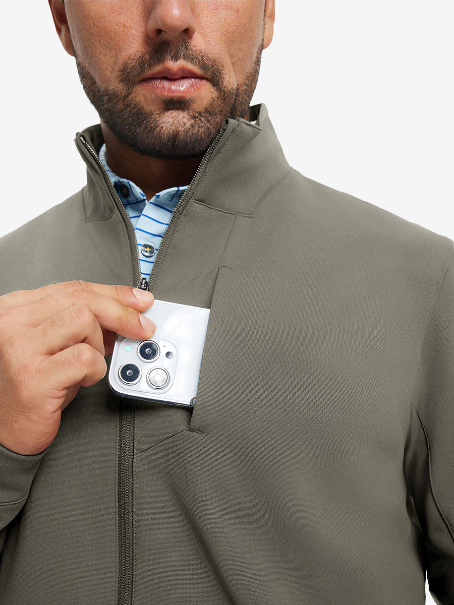 Water-Resistant Zip Up Golf Jacket