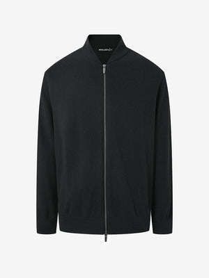 Wool Full Zip Sweater Bomber Jackets