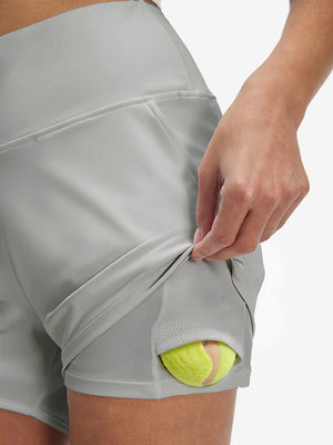 Women's High Waist 2 in 1 Quick Dry Shorts with 7 Pockets