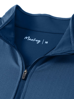 Herringbone Jacquard 1/4 Zip Pullover
