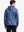 Another front half-body view of Classic Heather Fleece Hoodie in Blue Heather