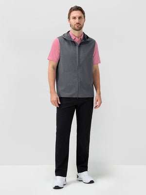 Water Resistant Sleeveless Hooded Jacket With Pockets