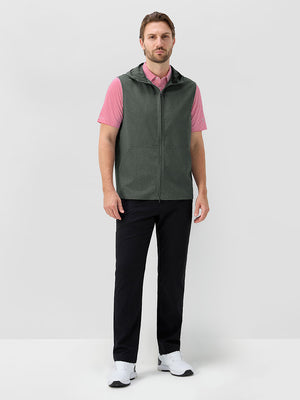 Water Resistant Sleeveless Hooded Jacket With Pockets