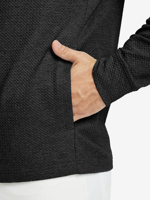 Sudadera con capucha sólida texturizada