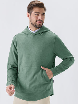 Stretch Ultra-Comfy Heather Brushed Rib Knit Hoodie