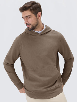 Stretch Ultra-Comfy Heather Brushed Rib Knit Hoodie