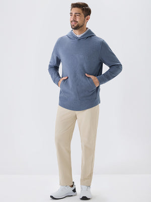 Stretch Ultra-Comfy Heather Brushed Rib Knit Hoodie