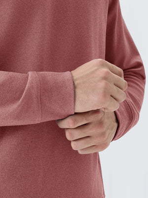 Stretch Ultra-Comfy Heather Brushed Rib Knit Hoodie