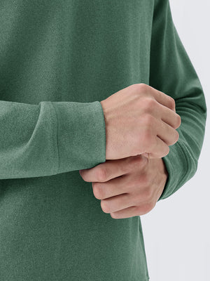 Stretch Ultra-Comfy Heather Brushed Rib Knit Hoodie