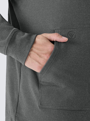 Stretch Ultra-Comfy Heather Brushed Rib Knit Hoodie