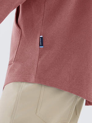 Stretch Ultra-Comfy Heather Brushed Rib Knit Hoodie