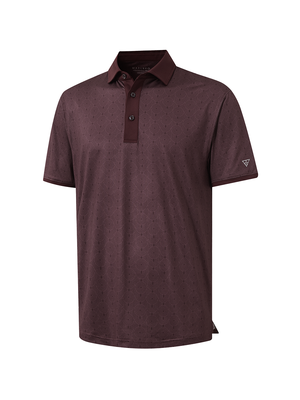 Stylish Full Print Contrast Collared Golf Polo Shirts